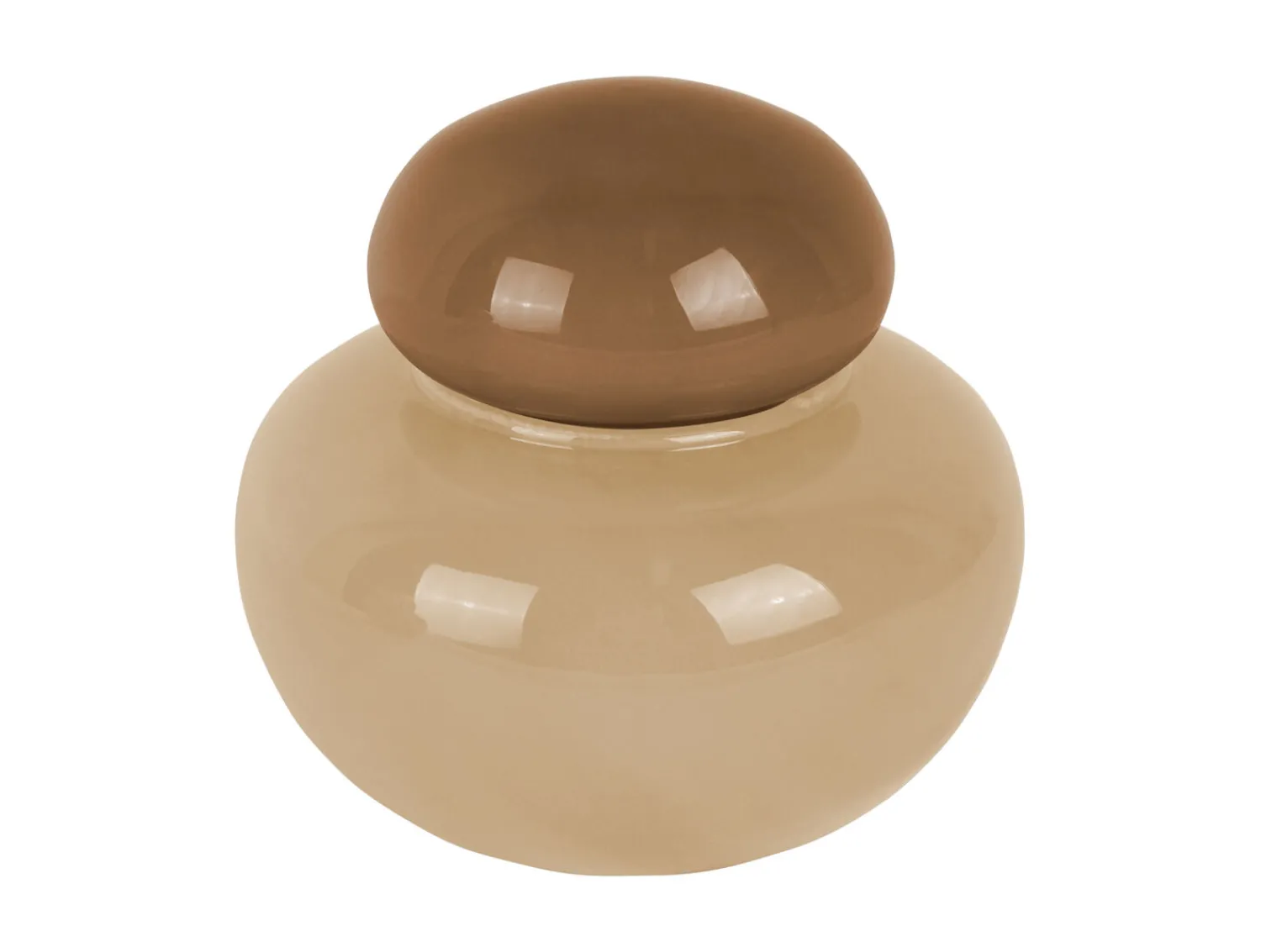 Best Present time - Vase Nuevo Dulce small soft brown w. dark brown lid