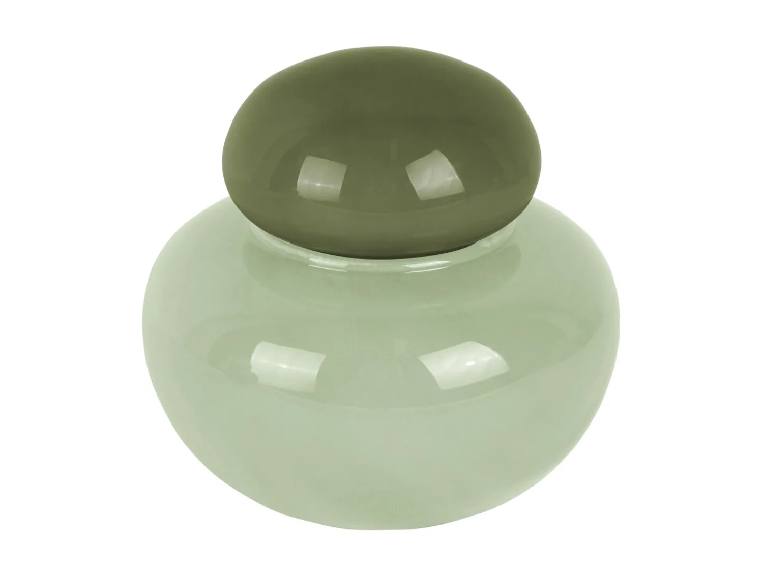 Online Present time - Vase Nuevo Dulce small soft green w. jungle green lid