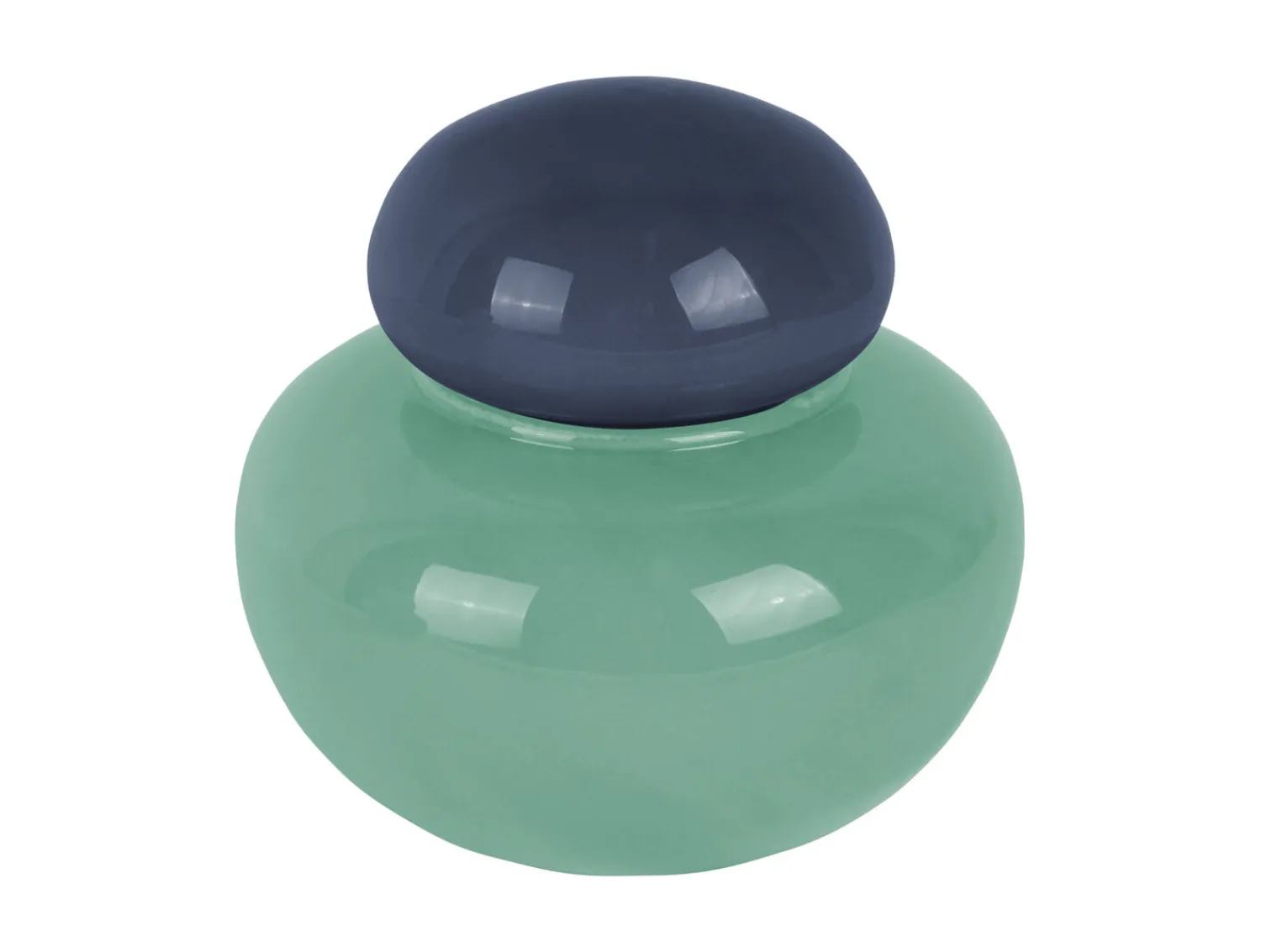 New Present time - Vase Nuevo Dulce small soft blue w. dark blue lid