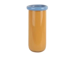 Sale Present time - Vase Plegado XL mango yellow w. soft blue