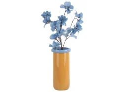 Sale Present time - Vase Plegado XL mango yellow w. soft blue