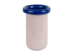 Best Present time - Vase Plegado XS soft pink w. cobalt blue