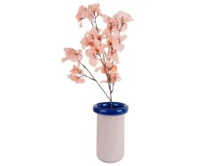 Best Present time - Vase Plegado XS soft pink w. cobalt blue