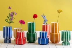 Best Present time - Vase Rayado Retro high mango yellow