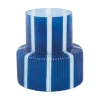 Clearance Present time - Vase Rayado Retro wide cobalt blue