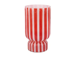 Discount Present time - Vase Rayado Retro large bright scarlet red