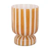 Online Present time - Vase Rayado Retro medium mango yellow