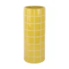 New Present time - Vase Retro Tiles round large citrine yellow