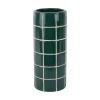 Clearance Present time - Vase Retro Tiles round medium retro green