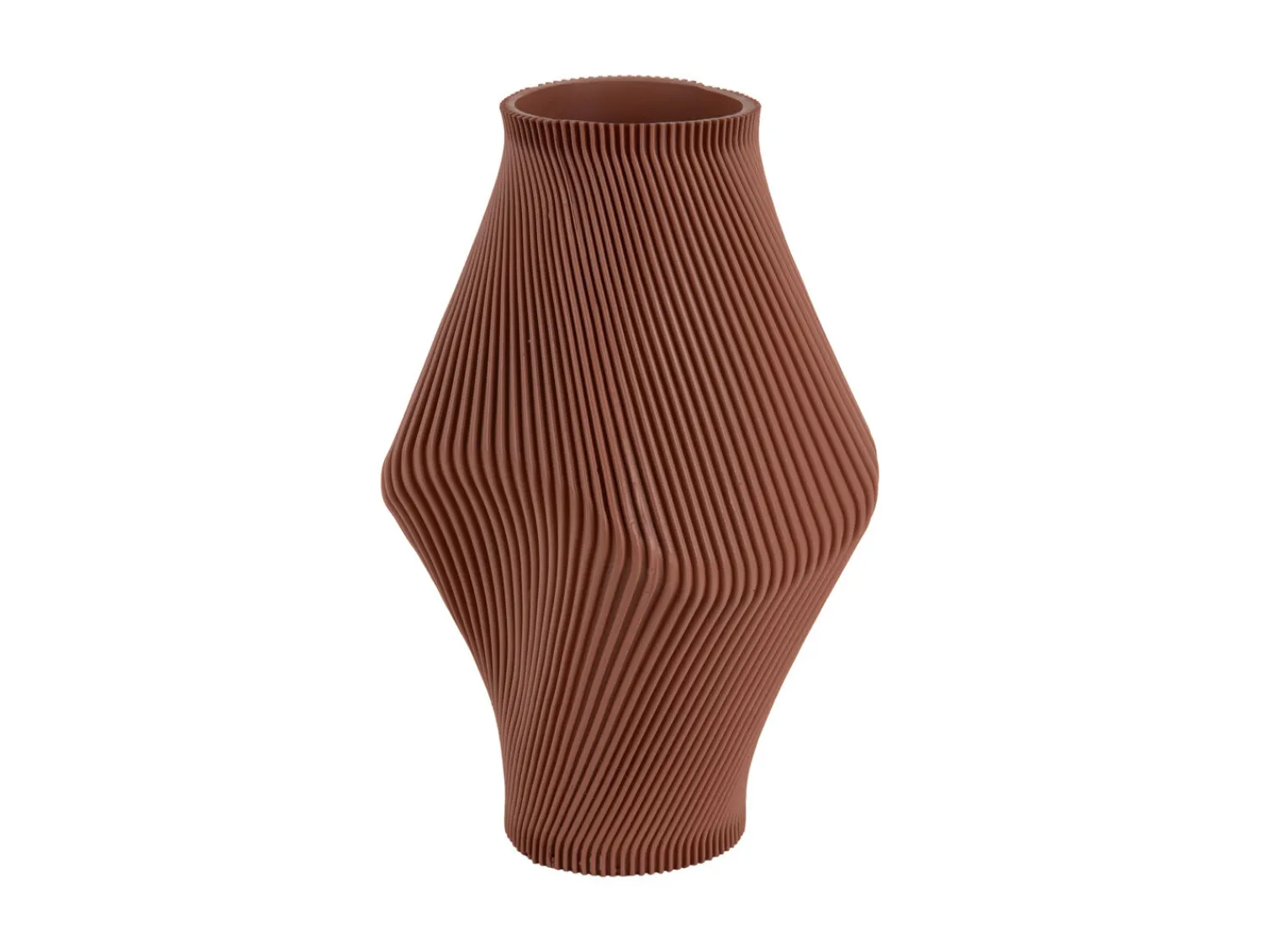 New Present time - Vase Twisted Rib large warm brown