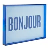 Hot Present time - Wall art Bonjour medium dark blue