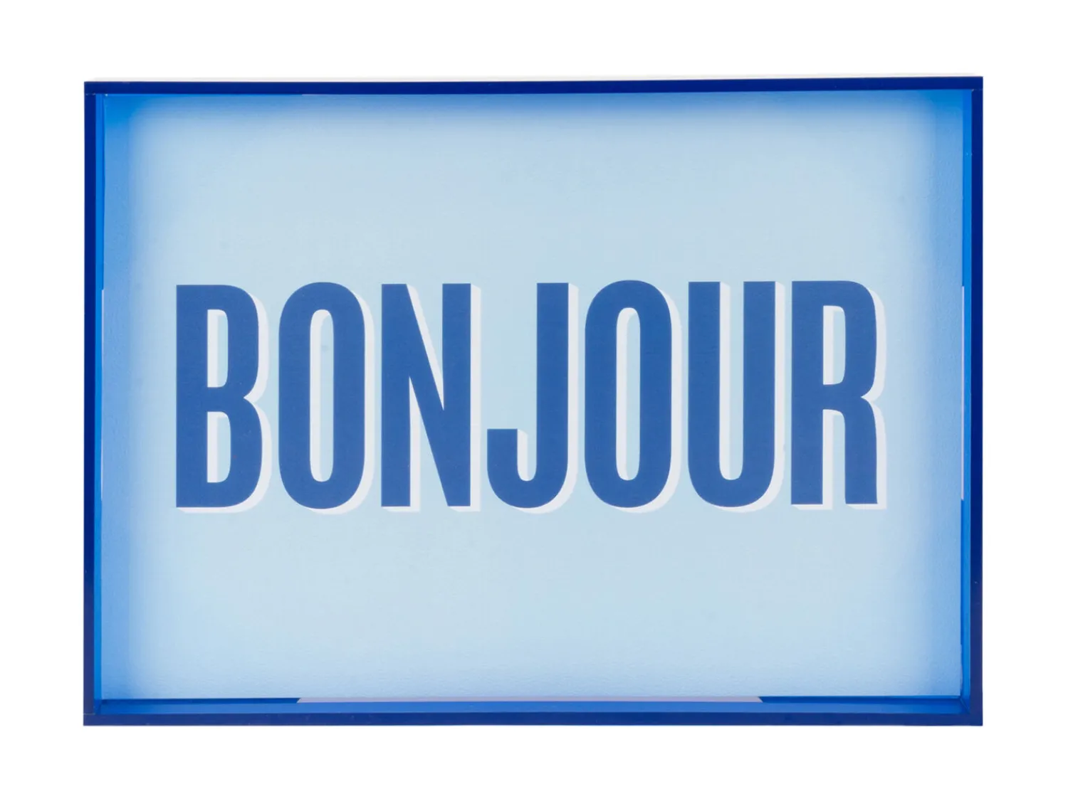 Hot Present time - Wall art Bonjour medium dark blue
