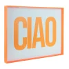 Clearance Present time - Wall art Ciao large bright orange