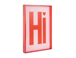 Hot Present time - Wall art Hi medium bright red