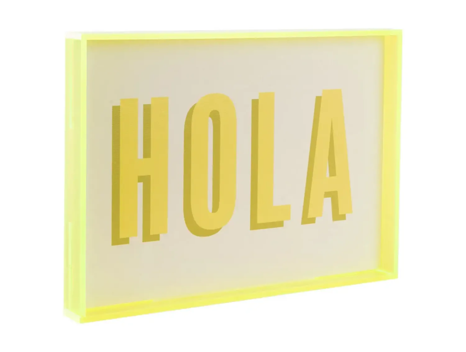 New Present time - Wall art Hola medium bright green