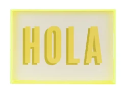 New Present time - Wall art Hola medium bright green