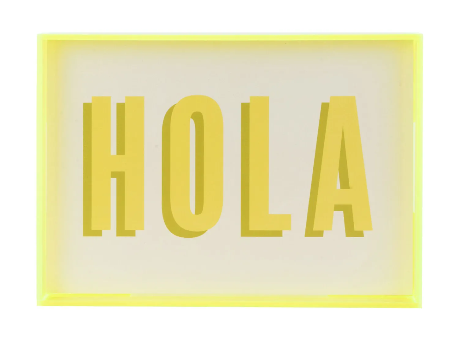New Present time - Wall art Hola medium bright green