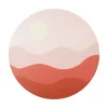 Discount Present time - Wall art Sunset MDF soft pink