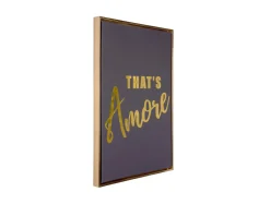 Sale Present time - Wall art That's Amore canvas medium black, gold foil