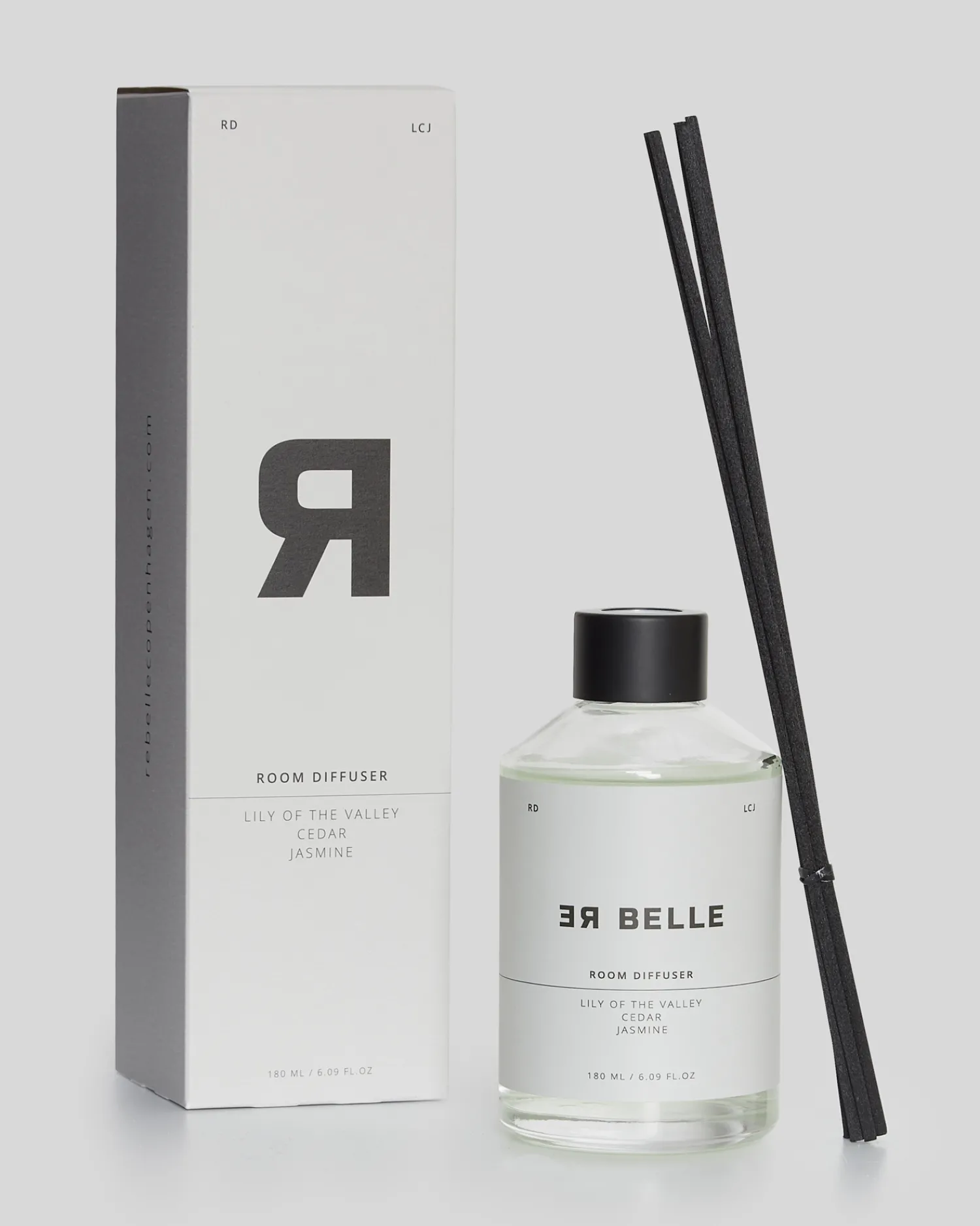 Rebelle Copenhagen - Room Diffuser Lily of the Valley Cedar Jasmine 180 ml - Glas