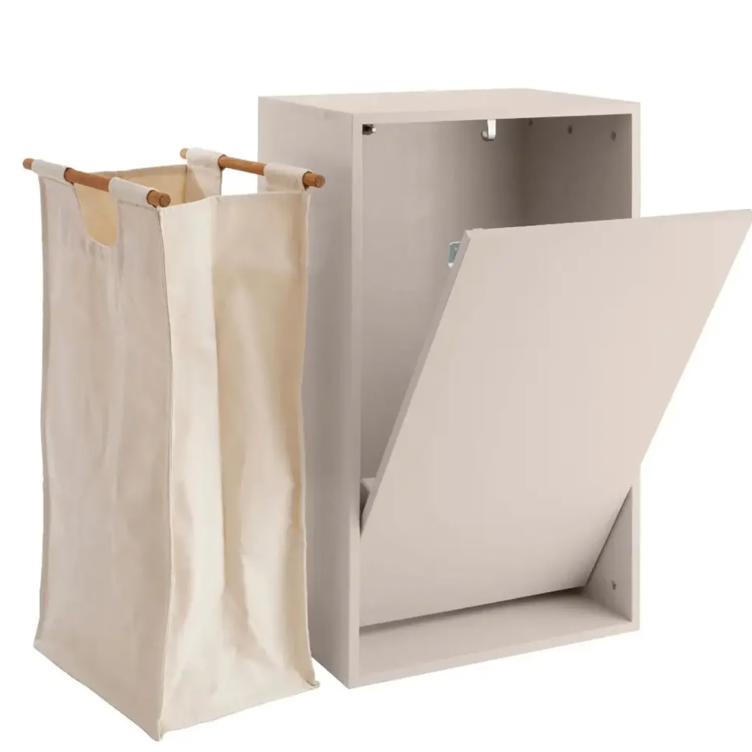 Outlet ReCollector - Vasketøjskurv, Silver Cloud Grey, bæredygtig