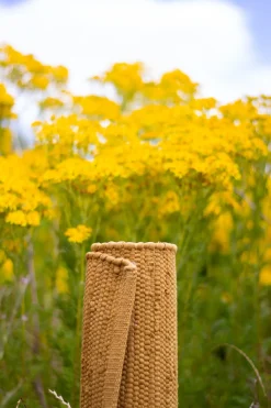 Outlet Rug Solid - Bomuldstæppe, amber - 65x135 cm.