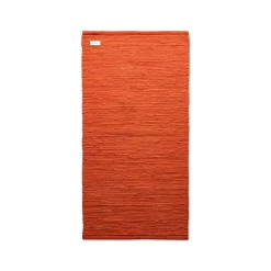 Clearance Rug Solid - Bomuldstæppe, orange - 75x200 cm.