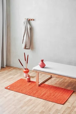 Clearance Rug Solid - Bomuldstæppe, orange - 75x200 cm.