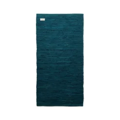 Online Rug Solid - Bomuldstæppe, petroleum - 75x300 cm.