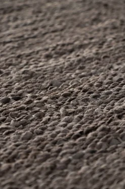 Clearance Rug Solid - Tæppe m. læder, wood - 65x135 cm