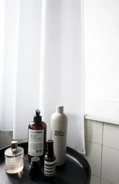 New Skriver Collection - Badeforhæng - Orlando - Hvid - 145x200 cm