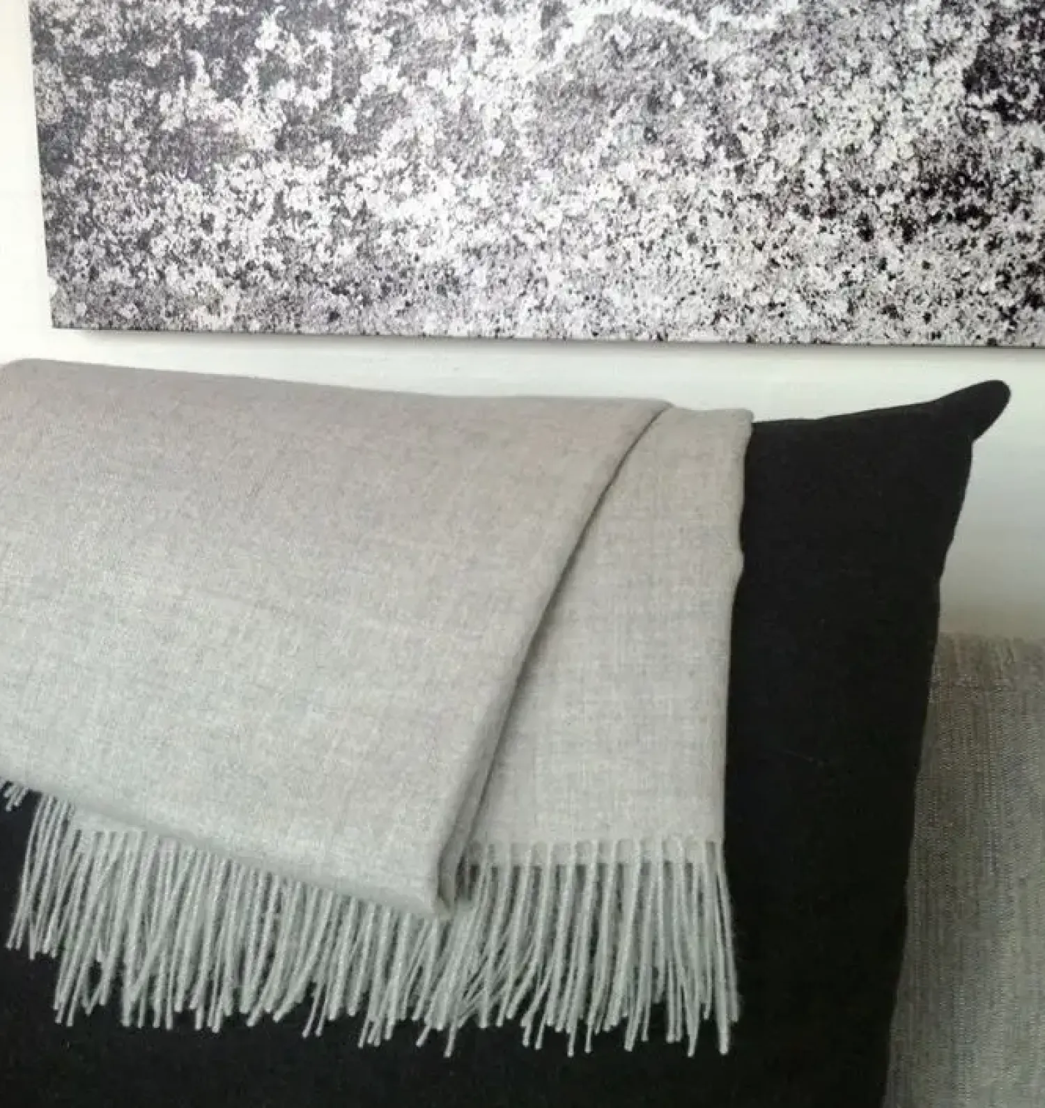 New Skriver Collection - Plaid - Baby Alpaca - lysegrå - 130x200 cm