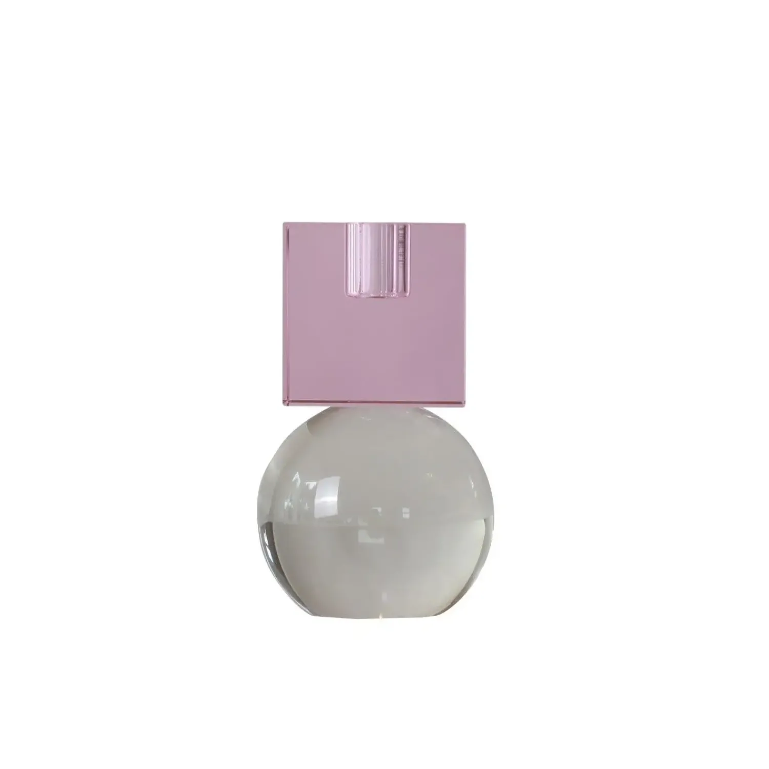 Online Specktrum - Lysestage - Couple - Pink/Klar