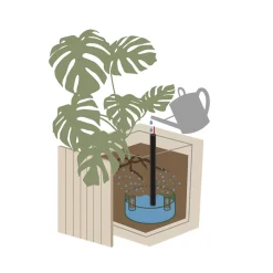Online Squarely Copenhagen - Plantekasse - Unfold SQUARE TALL - Forest - 47 x 52 x 70cm