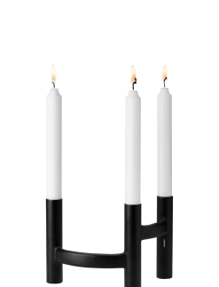 Clearance Stelton - Ora trearmet lysestage black
