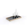Sale The Oak Men bakke m. lysestager - Candletray - Eg og stål/Sort