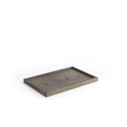 Outlet The Oak Men træbakke - Square Tray Medium - Sort olieret eg