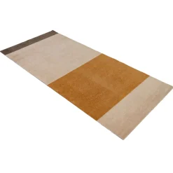 Clearance Tica Copenhagen - Løber - Stripes Horizon - Ivory-Dijon-Brown - 90x200 cm