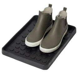 Best Tica Copenhagen - Skobakke - Sort Gummi - Dot Design - Small - 38x28 cm