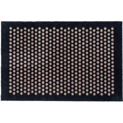 Outlet Tica Copenhagen - Smudsmåtte - Dots - Sort/Sand - 60x90 cm