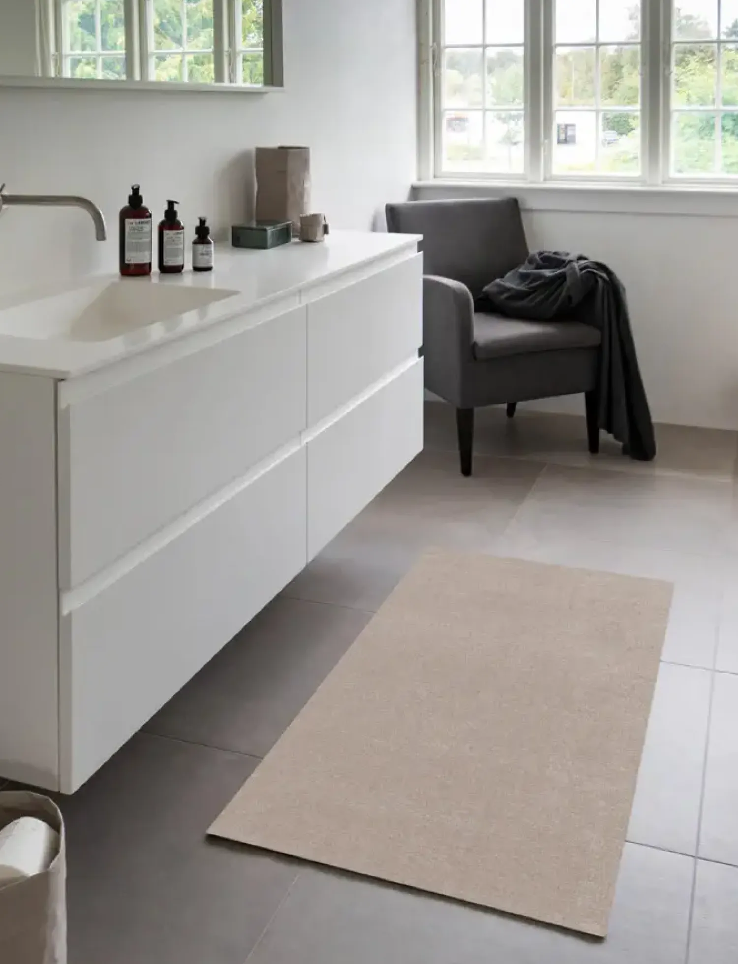 Clearance Tica Copenhagen - Smudsmåtte / Dørmåtte - Ivory - 67x120 cm
