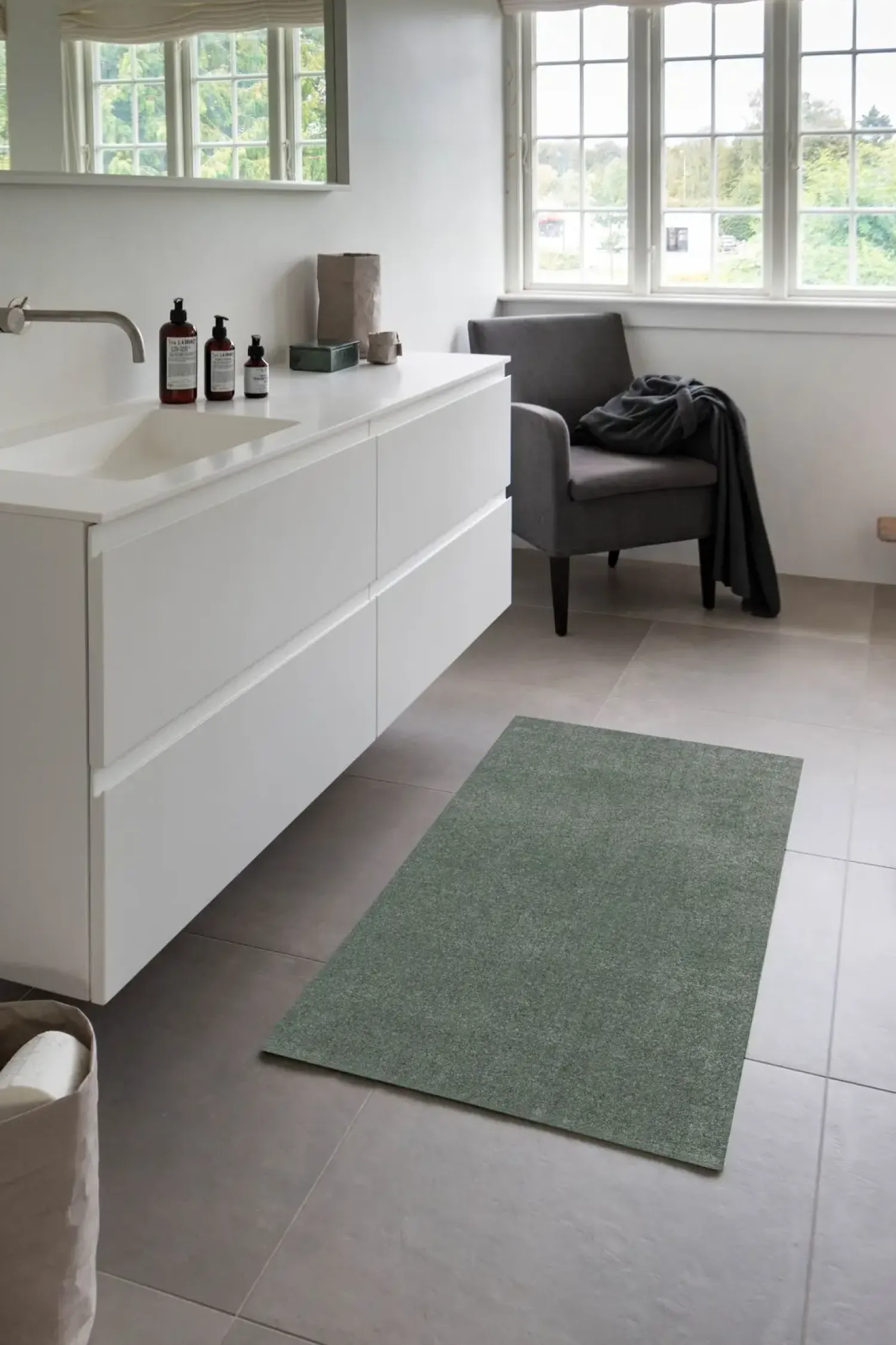 Outlet Tica Copenhagen - Smudsmåtte - Dusty green/støvet grøn - 67x120 cm