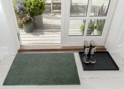 Hot Tica Copenhagen - Smudsmåtte - Ensfarvet - Dusty green/støvet grøn - 60x90 cm