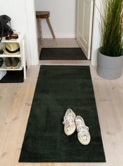 Sale Tica Copenhagen - Smudsmåtte - Ensfarvet - Mørkegrøn - 90x130 cm