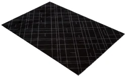 Clearance Tica Copenhagen - Smudsmåtte - Lines - Sort/grå - 90x130 cm