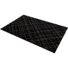 Best Tica Copenhagen - Smudsmåtte - Lines - Sort/Sand - 90x130 cm.