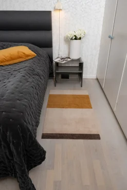 Outlet Tica Copenhagen - Smudsmåtte - Stripes Horizon - Ivory-Dijon-Brown - 60x90 cm