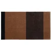 Best Tica Copenhagen - Smudsmåtte - Stripes Horizon - Cognac/Dark Brown/Black - 60x90 cm