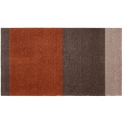 Best Tica Copenhagen - Smudsmåtte - Stripes Horizon - Sand/Brun/Terracota - 90x200 cm