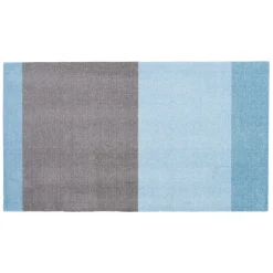 Discount Tica Copenhagen - Smudsmåtte - Stripes Horizon - Blå/Steelgrey - 90x130 cm